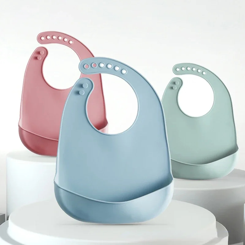 Baby Nursery Things - 1-3 個ベビーよだれかけ調節可能な防水よだれかけ赤ちゃんソフト食用シリコーン新生児唾液滴下タオルよだれスカーフ BPA フリー