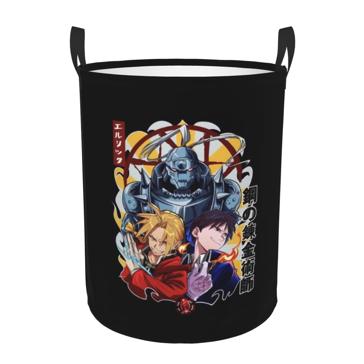 Baby Nursery Laundry Hamper - 日本漫画 F-鋼の錬金術師 ランドリーバスケット 折りたたみ式アニメベビーハンパー 保育園用おもちゃオーガナイザー収納ビン