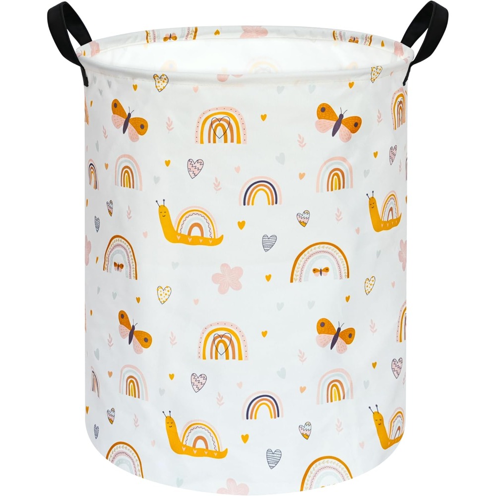 Baby Nursery Laundry Hamper - 大型ランドリーバスケット キャンバス収納ビン ベビー保育園用バスケット 男の子と女の子用おもちゃ箱 ギフトバスケット 家庭、オフィス、家の装飾用