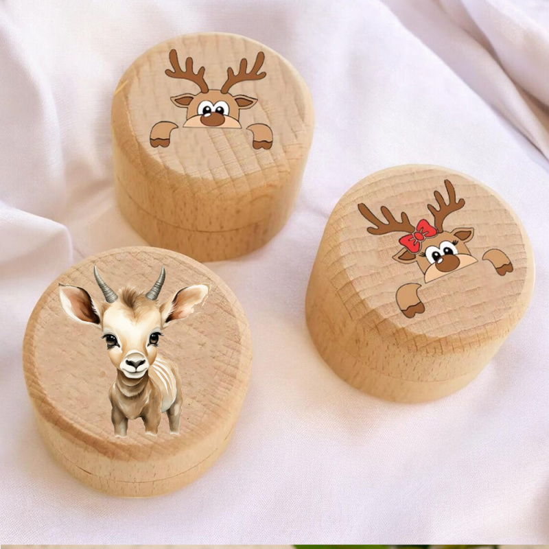 Baby Keepsake Box - 歯の妖精ボックス、赤ちゃんの最初の髪の毛保管ボックス、木製胎児の髪の毛コレクションボックス、かわいい髪の毛保管ボックス、赤ちゃんの思い出の保管ボックス