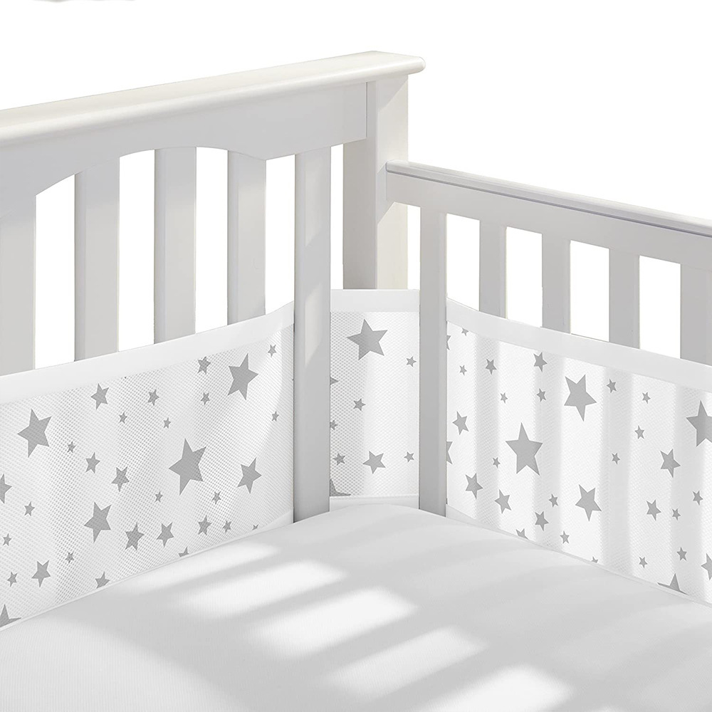 Baby Nursery Glider - 通気性のあるベビーベッドバンパー新生児寝具ベビールーム装飾ベビーベッド周りプロテクターベビーベッドバンパーライナー洗えるベッドサラウンド