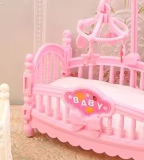 Baby Nursery Things - 1:12 ドールハウスミニチュアミニベビーベッドゆりかご保育室家具装飾アクセサリーモデル子供のおもちゃギフト