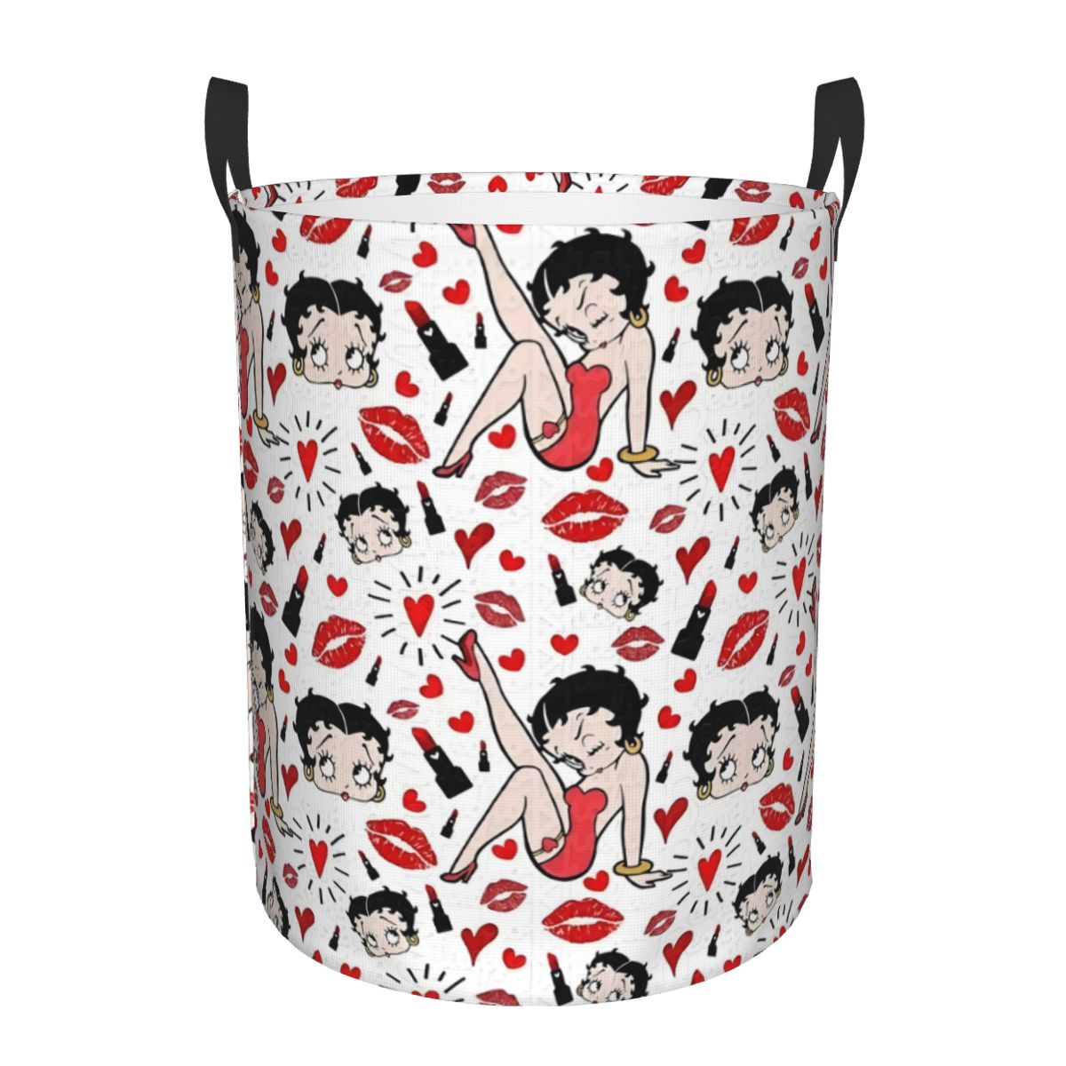 Baby Nursery Laundry Hamper - カートゥーンガールB-ブープランドリーバスケット折りたたみ式B-ベティーズベビーハンパー、保育園用おもちゃオーガナイザー収納ビン