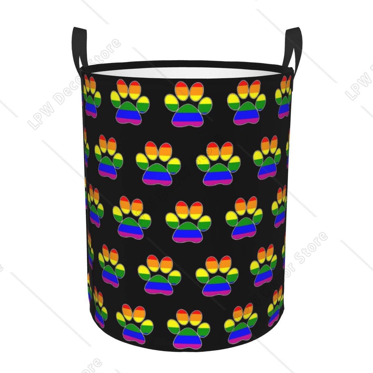 Baby Nursery Laundry Hamper - カスタムLGBTプライド ゲイ パウ 洗濯かご 折りたたみ式 ベビー用おもちゃ収納かご