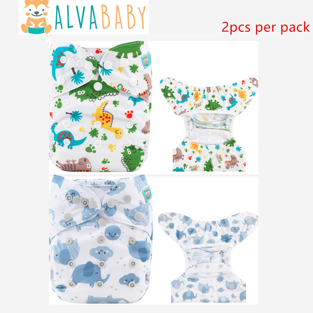 Diaper Pail Odor - 2 個環境に優しいベビー布おむつカバー防水カバーおむつ再利用可能洗える調節可能なおむつカバーベビー 3-15 キロ用