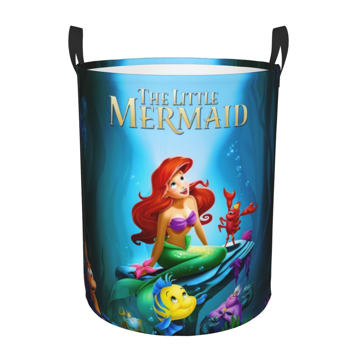 Baby Nursery Laundry Hamper - アニマ・ザ・リトル・マーメイド ランドリーバスケット 折りたたみ式ゲーム漫画ベビーハンパー 保育園おもちゃオーガナイザー収納ビン