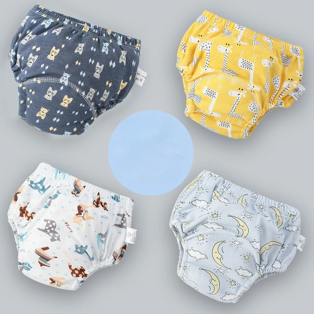 Diaper Pail Odor - 赤ちゃん用の通気性のある綿のトレーニングパンツ,6層,再利用可能,洗える,子供用の下着