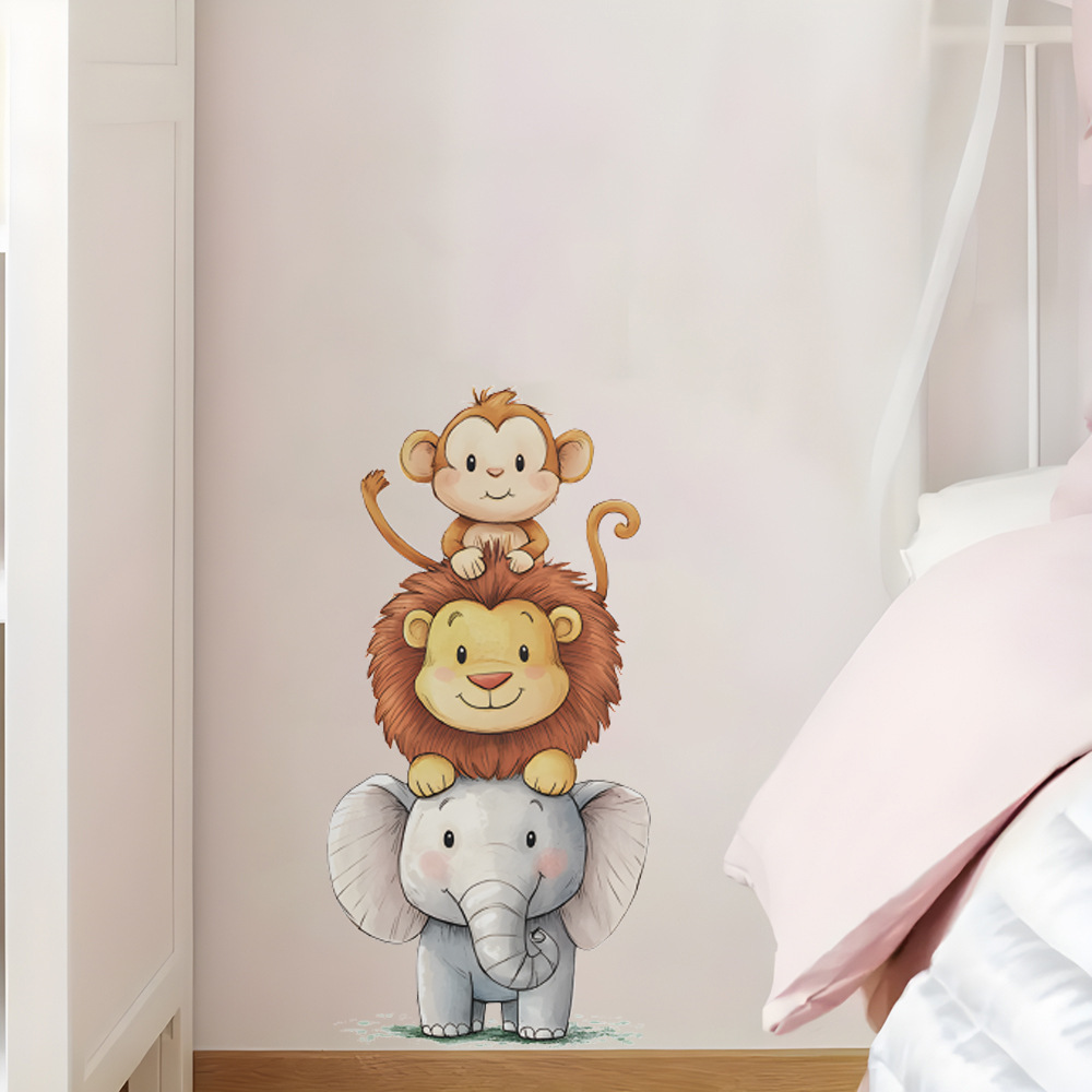 かわいい森の動物の壁ステッカー部屋用ベビールーム装飾保育園壁 - Baby Nursery Elephant のレビューと価格