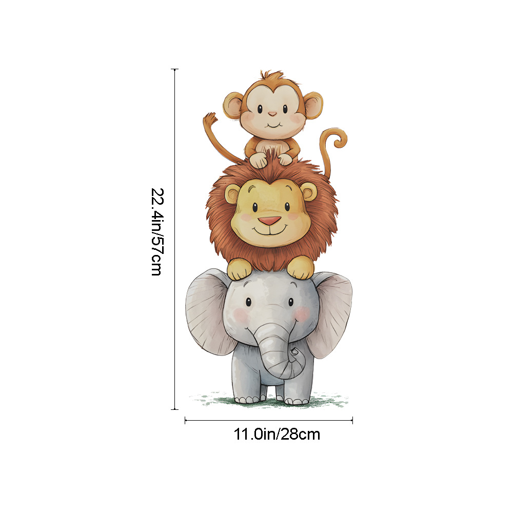 かわいい森の動物の壁ステッカー部屋用ベビールーム装飾保育園壁 - Baby Nursery Elephant のレビューと価格