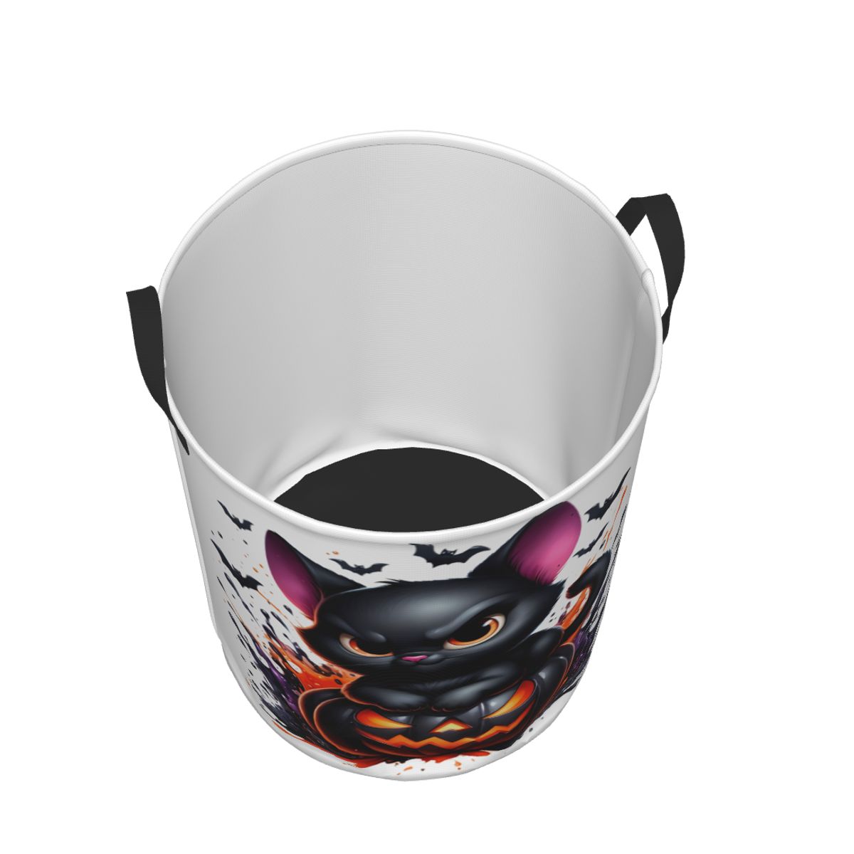 ハロウィン黒猫とカボチャ柄ランドリーバスケット、折りたたみ式 - Baby Nursery Laundry Hamper のレビューと価格