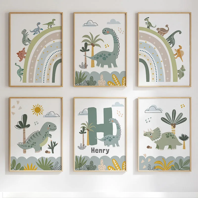 かわいい恐竜 T-レックス ブラキオサウルス保育園壁アートキ - Baby Nursery Paintings のレビューと価格