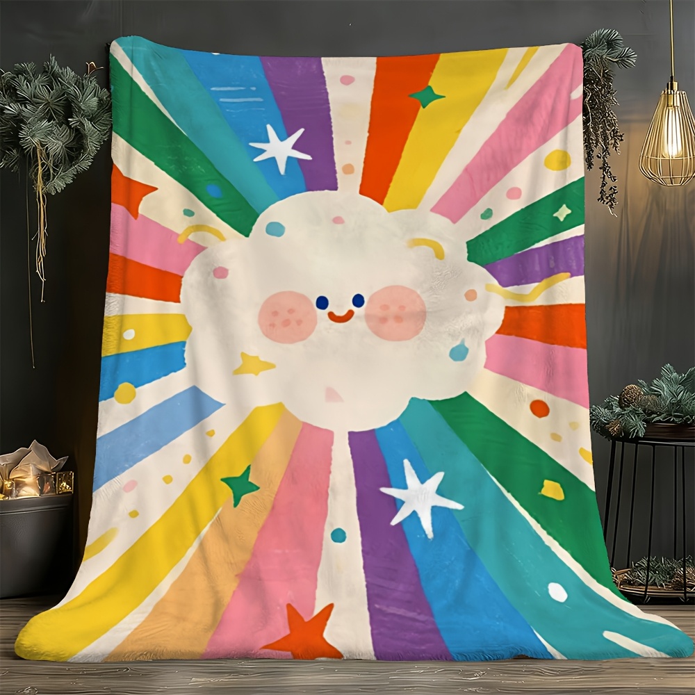 超かわいいレインボークラウドブランケットスロー 赤ちゃん子供 - Baby Nursery In Hospital のレビューと価格