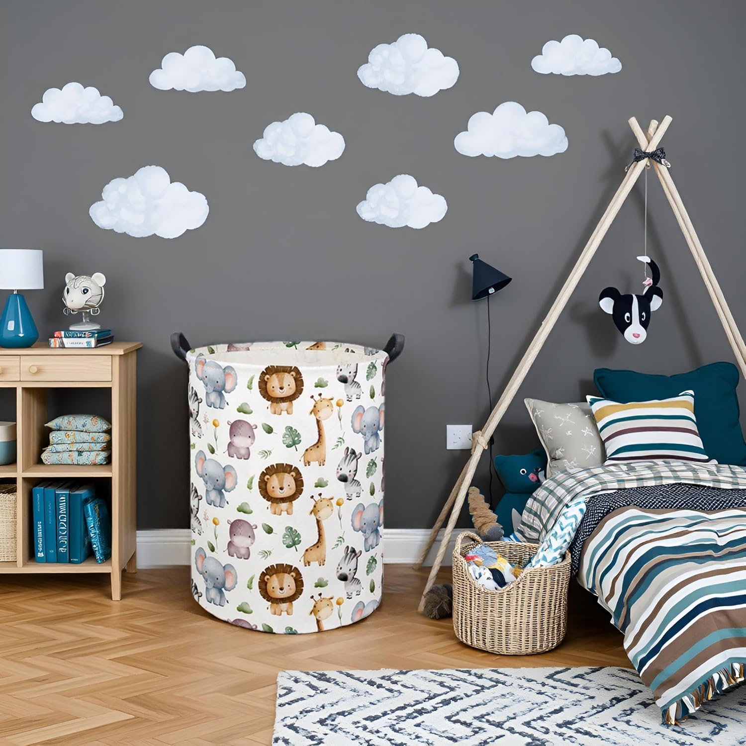 ベビーランドリーバスケット、ベビーハンパー、保育園の男の子と - Baby Nursery Laundry Hamper のレビューと価格