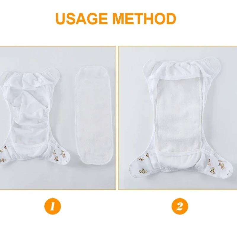 2/5/10 個ベビーおむつ再利用可能な洗える綿おむつエコロ - Diaper Pail Odor のレビューと価格