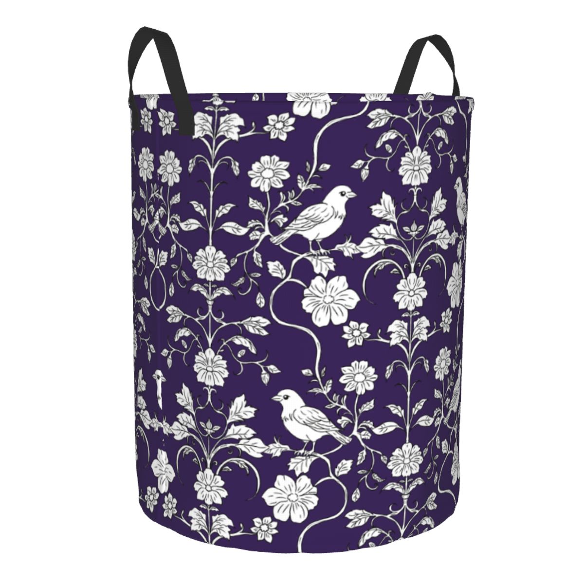 鳥と花柄のランドリーバスケット、折りたたみ式ベビーハンパー、 - Baby Nursery Laundry Hamper のレビューと価格