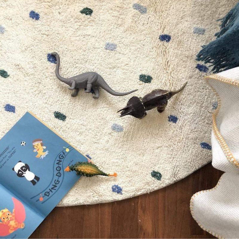 子供部屋用の水玉カーペット,子供部屋用の柔らかい丸いぬいぐる - Baby Nursery Mat のレビューと価格