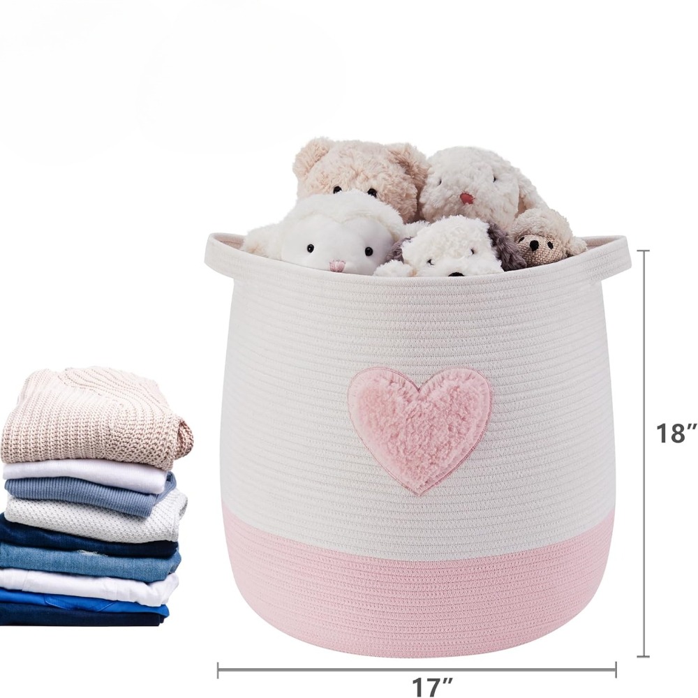 ピンクのランドリーバスケット、子供用女の子用ブランケットバス - Baby Nursery Laundry Hamper のレビューと価格