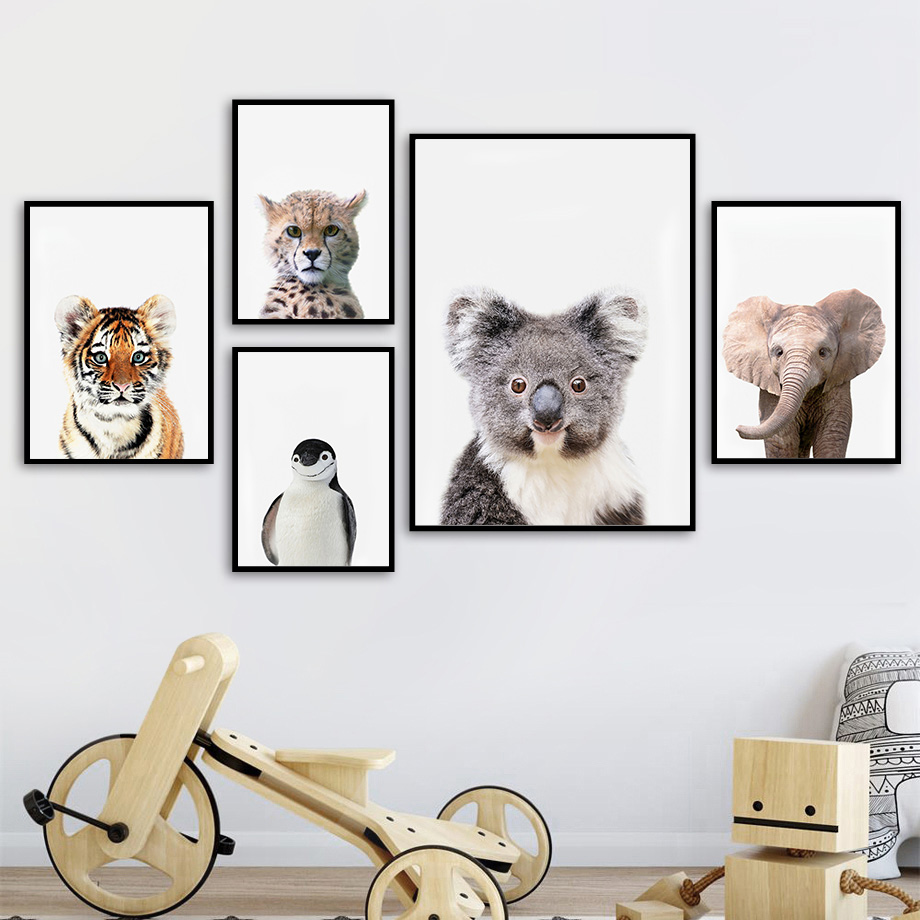 ベビーサファリ動物保育園ウォールアートプリントかわいいジャン - Baby Zoo Nursery のレビューと価格