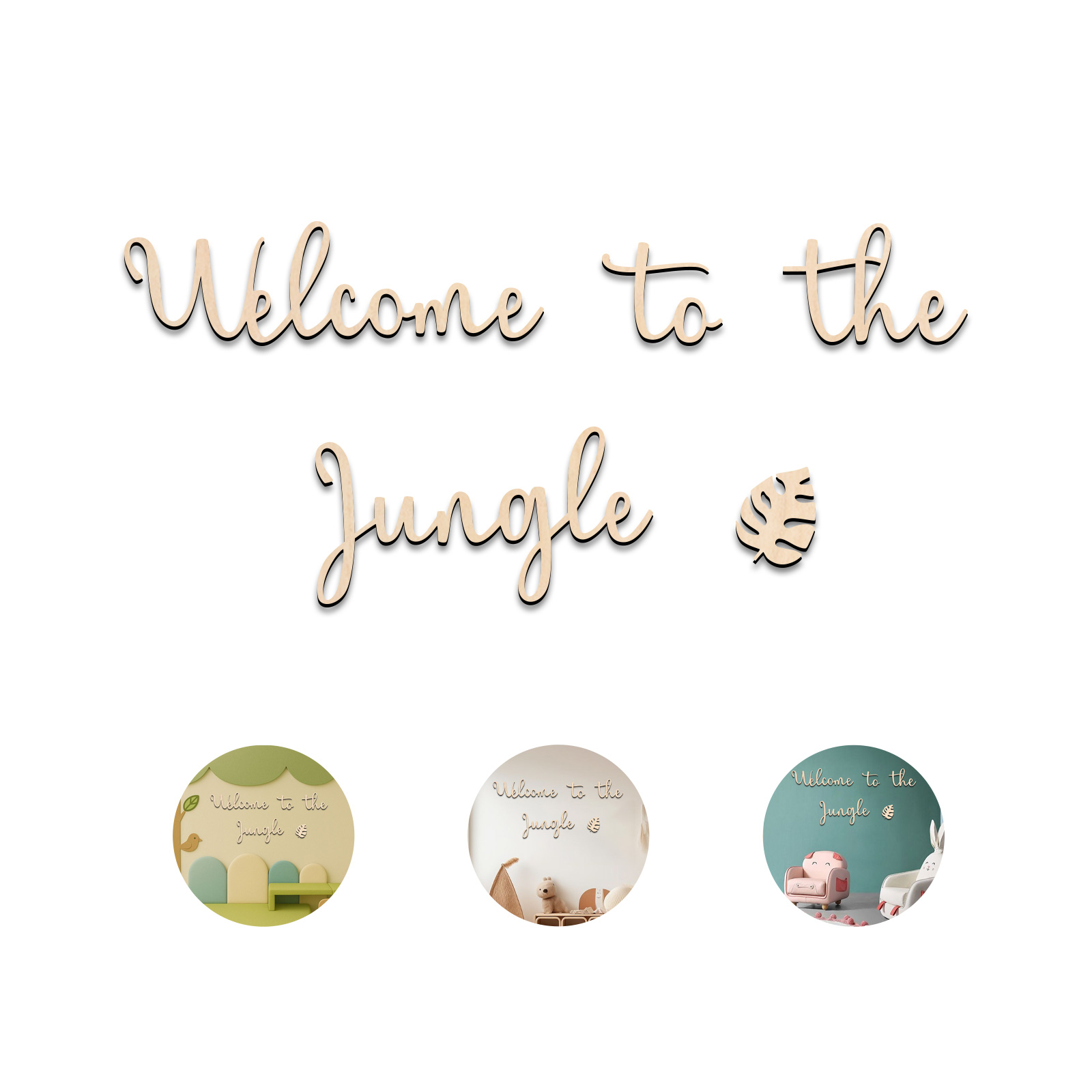 ジャングルへようこそ 木製サイン - 子供部屋の装飾、森の保 - Baby Nursery Things のレビューと価格