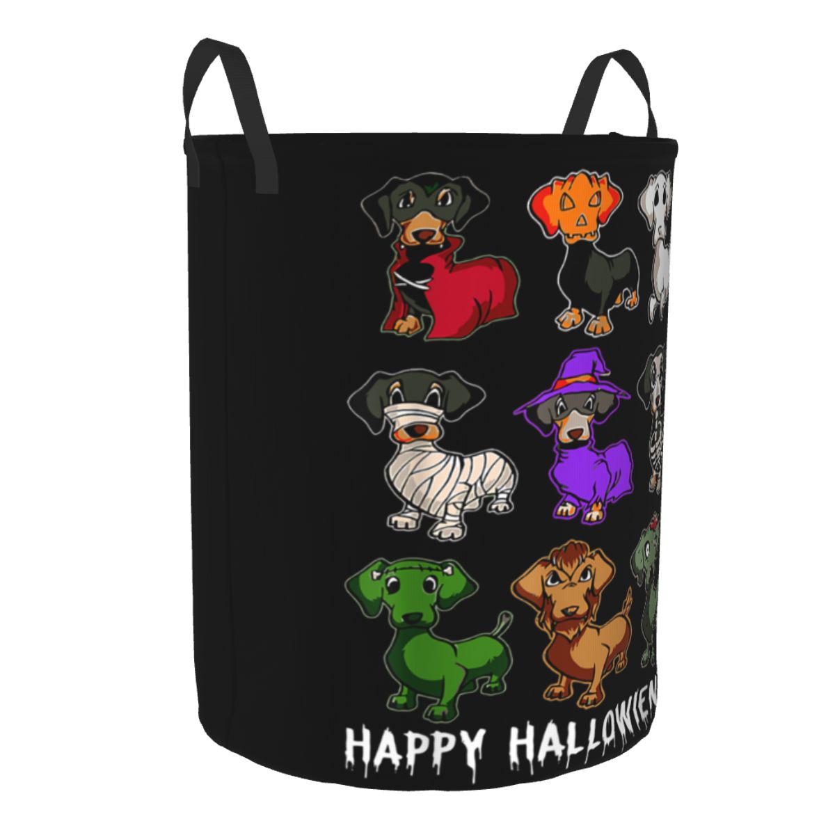 ハッピーハロウィン 面白いダックスフント ハロウィンランドリ - Baby Nursery Laundry Hamper のレビューと価格