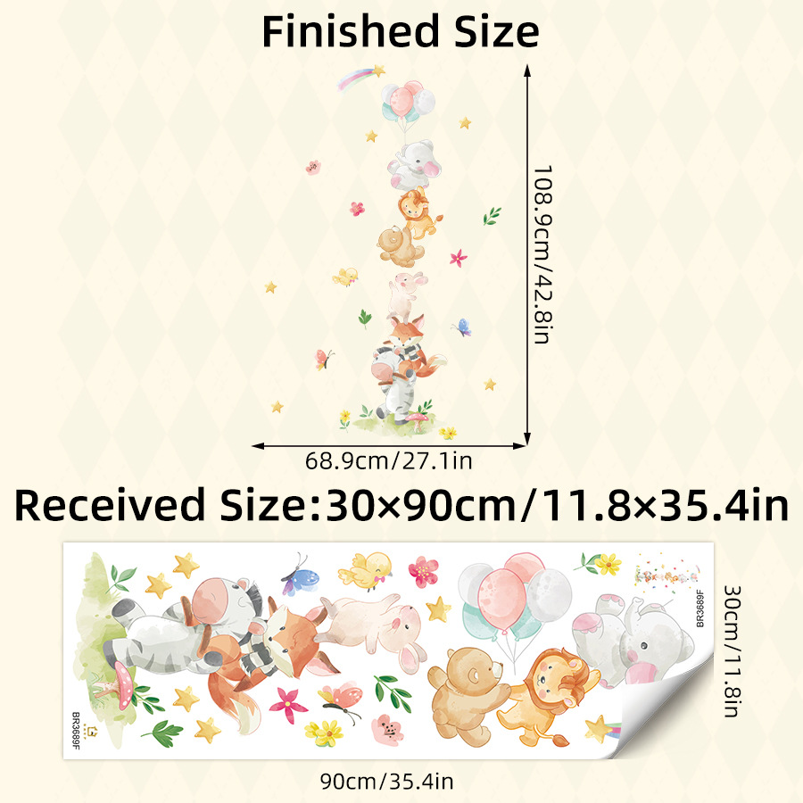 かわいい森の動物の壁ステッカー子供部屋用子供の寝室ベビールー - Baby Nursery Elephant のレビューと価格