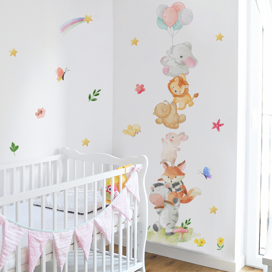 かわいい森の動物の壁ステッカー子供部屋用子供の寝室ベビールー - Baby Nursery Elephant のレビューと価格