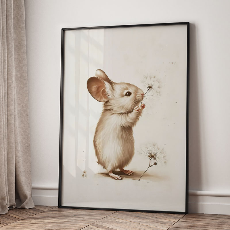 クマウサギキツネ鹿リスネズミ動物ポスター保育園壁アートキャン - Baby Nursery Paintings のレビューと価格